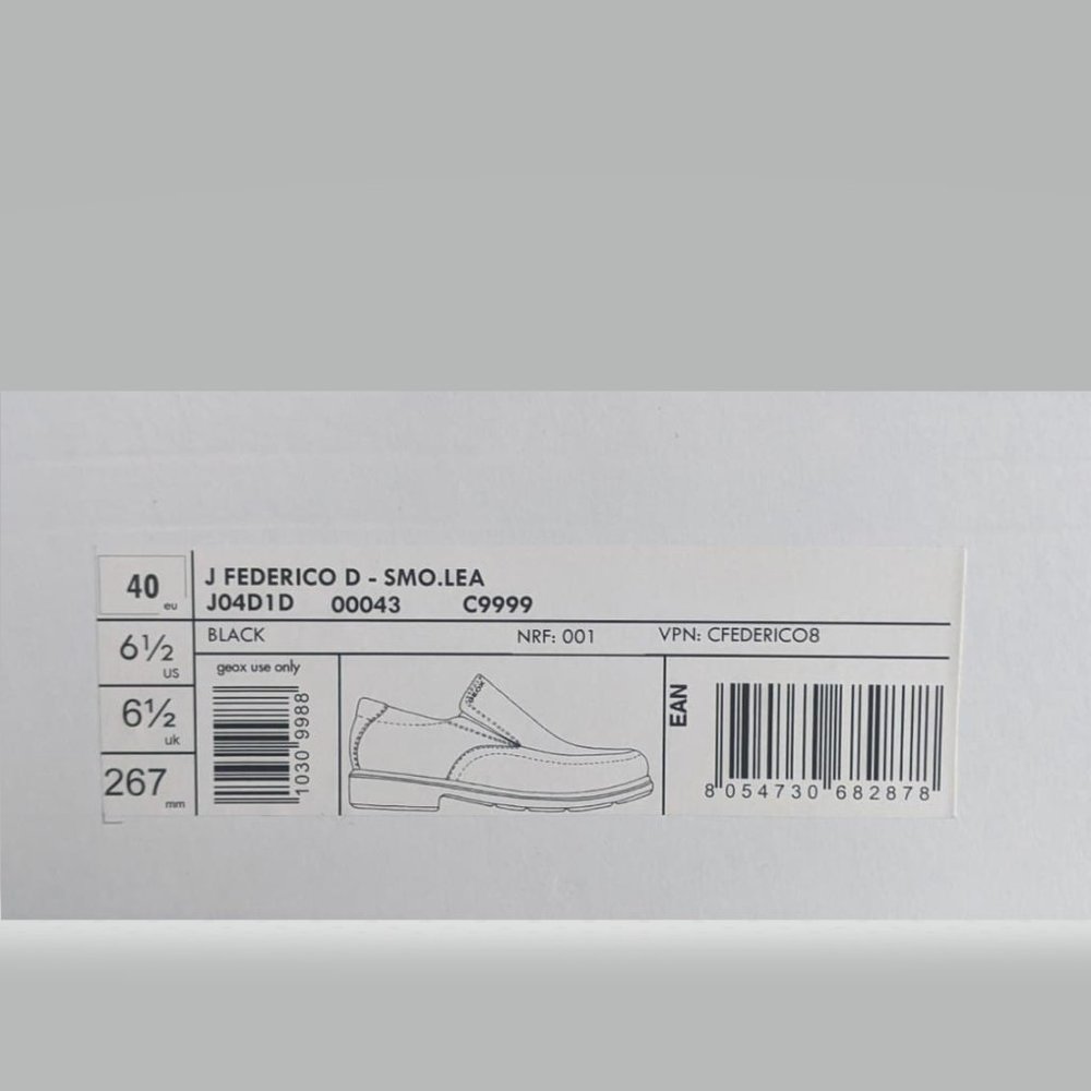 Geox J Federico N Kids Leather Slip On Shoe Black - Picture 11 of 11